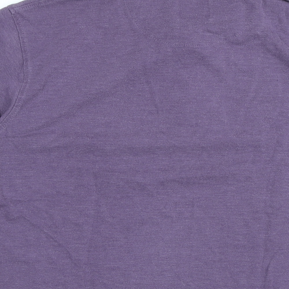 James Pringle Mens Purple Cotton Polo Size M Collared - Logo