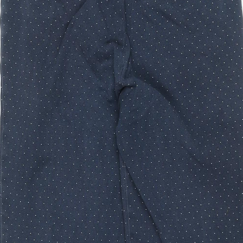 Gap Womens Blue Polka Dot Cotton Trousers Size 6 L27 in Regular Zip