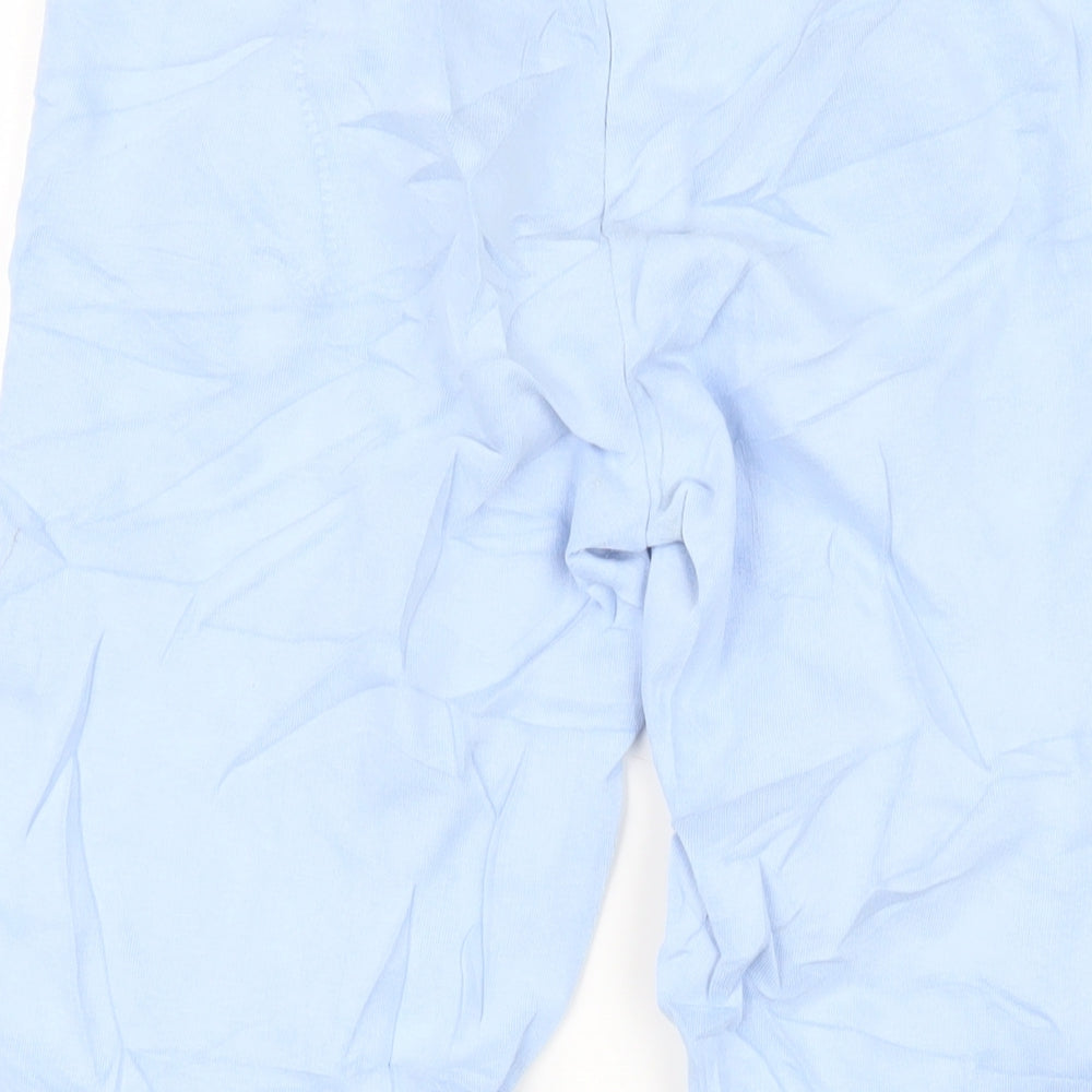 Marks and Spencer Girls Blue Cotton Jogger Trousers Size 9-10 Years L20 in Regular