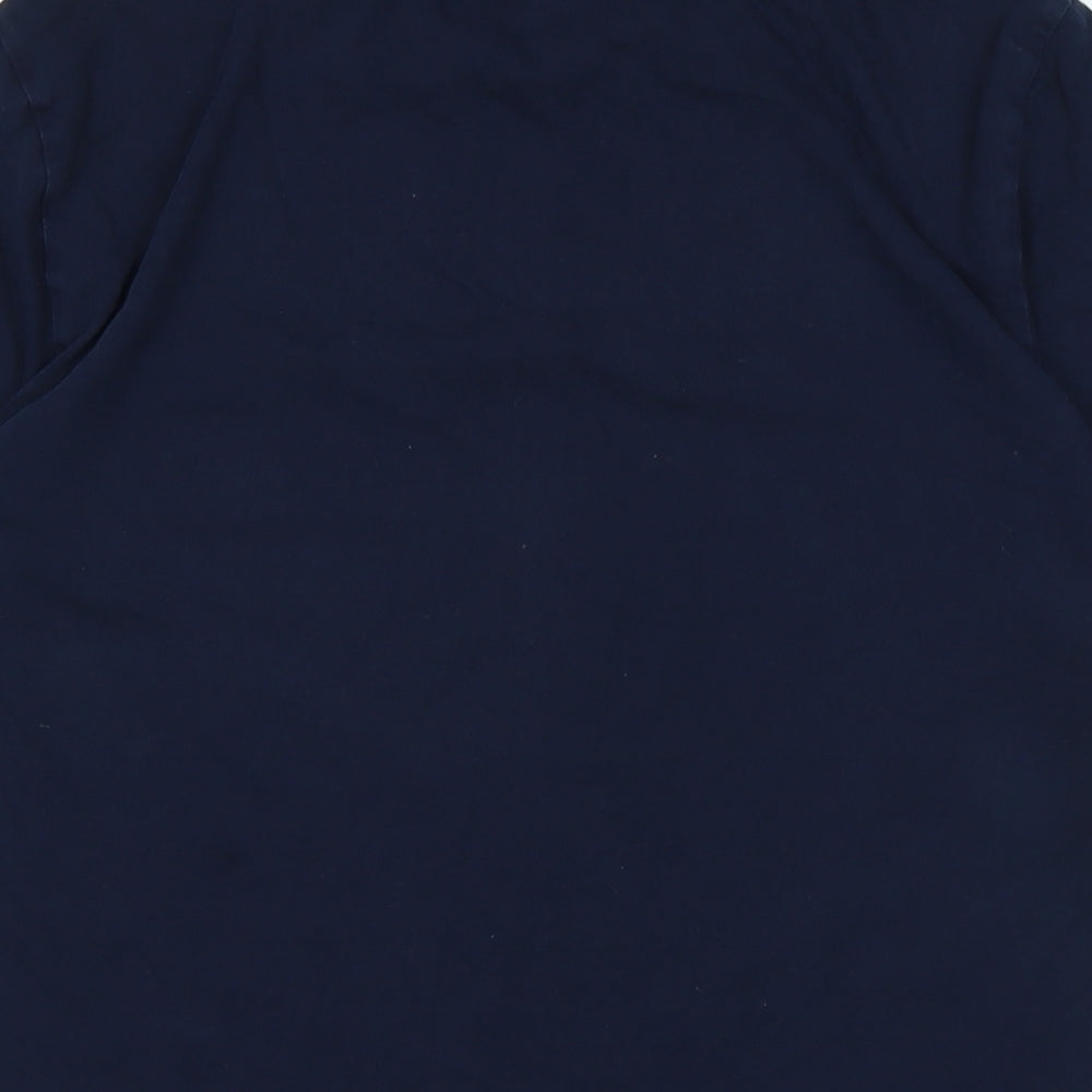 Gap Mens Blue Cotton T-Shirt Size S Crew Neck - Logo