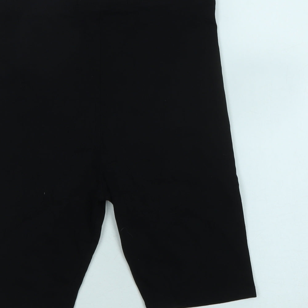 Disney Girls Black Cotton Bermuda Shorts Size 11-12 Years Regular