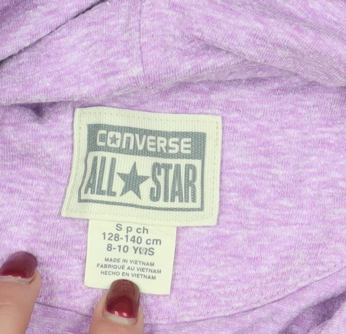 Converse Girls' Purple Logo Hoodie, 9-10 Years