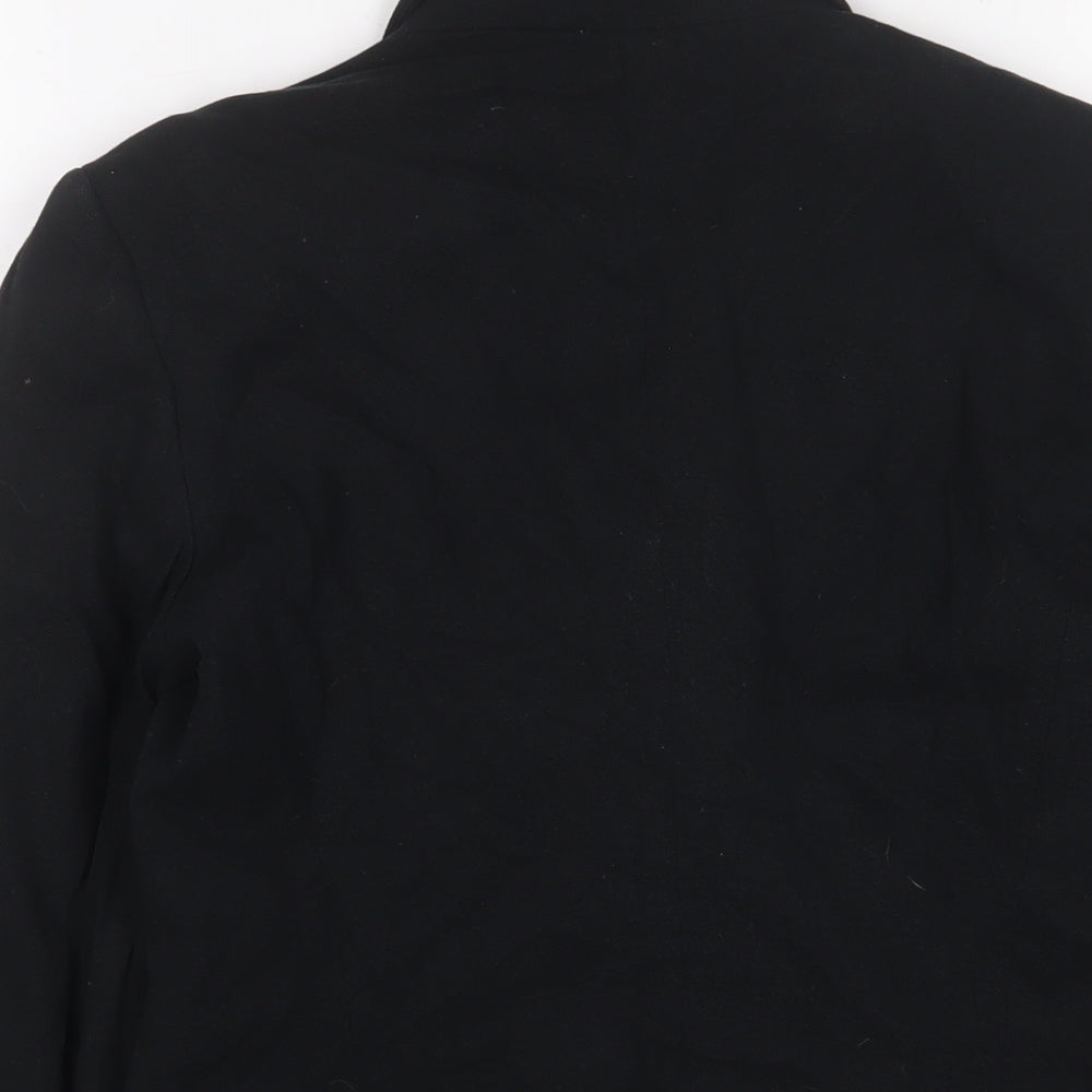 United Colors of Benetton Womens Black Jacket Blazer Size 12 Button