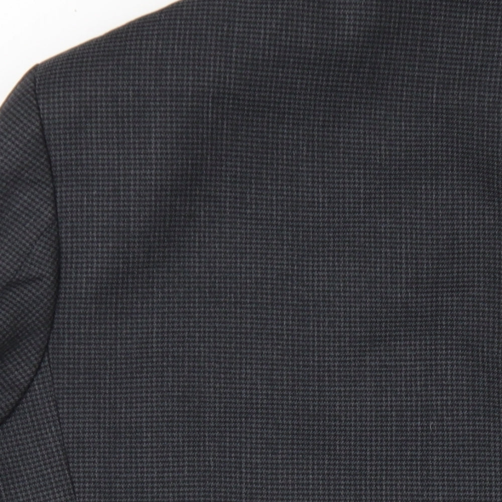 Marks and Spencer Mens Grey Wool Jacket Blazer Size 44 Regular