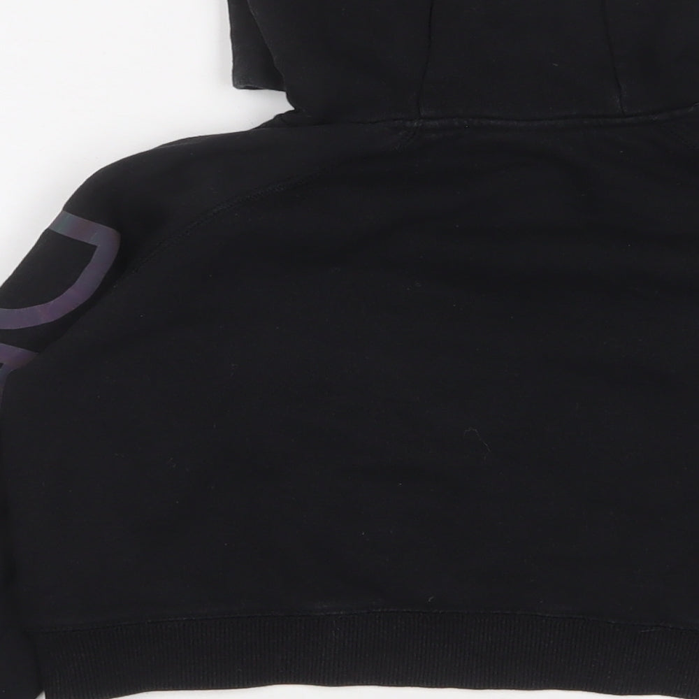 USA Pro Girls Black Cotton Pullover Hoodie Size 9-10 Years Pullover - Logo