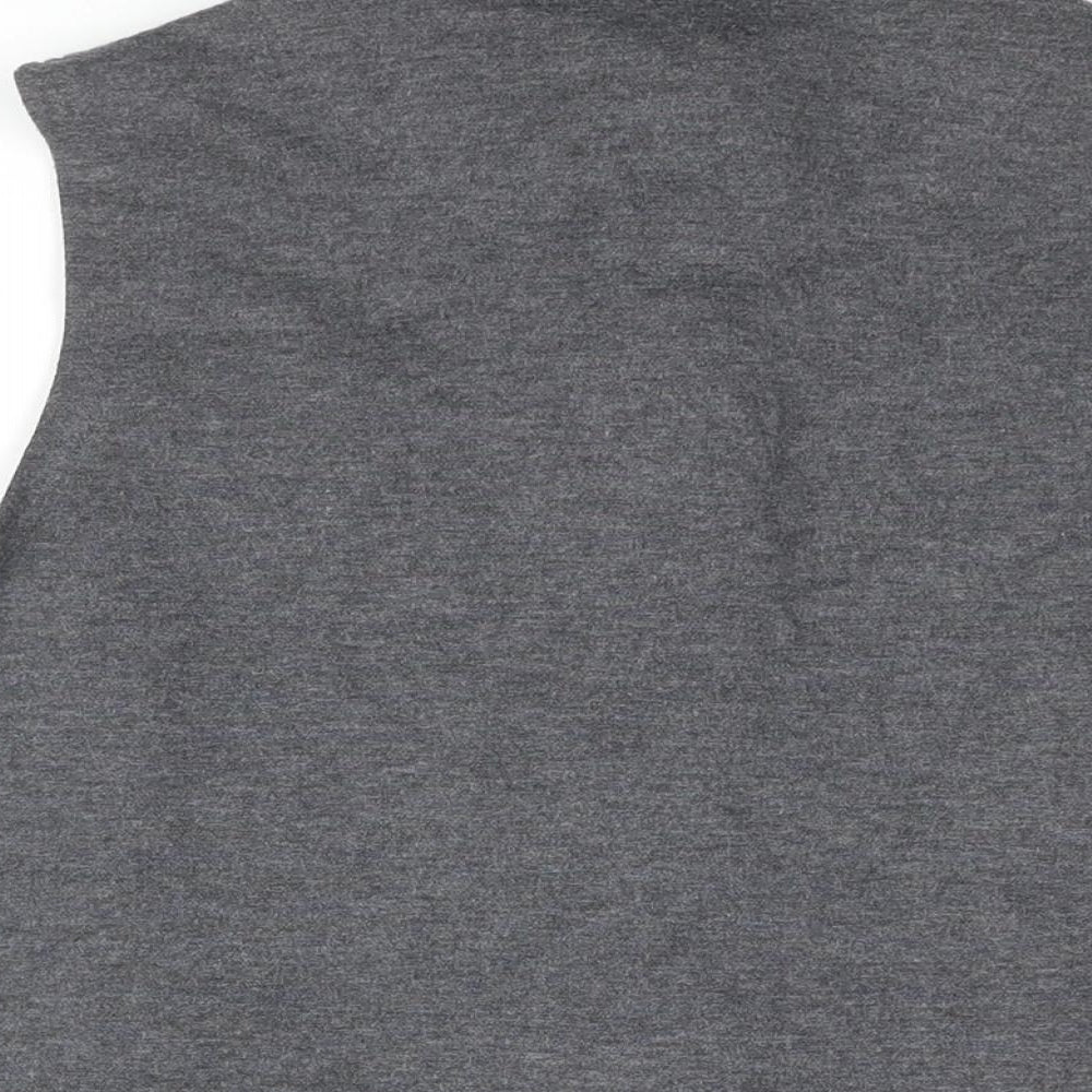 DASH Womens Grey Gilet Jacket Size 12 Snap