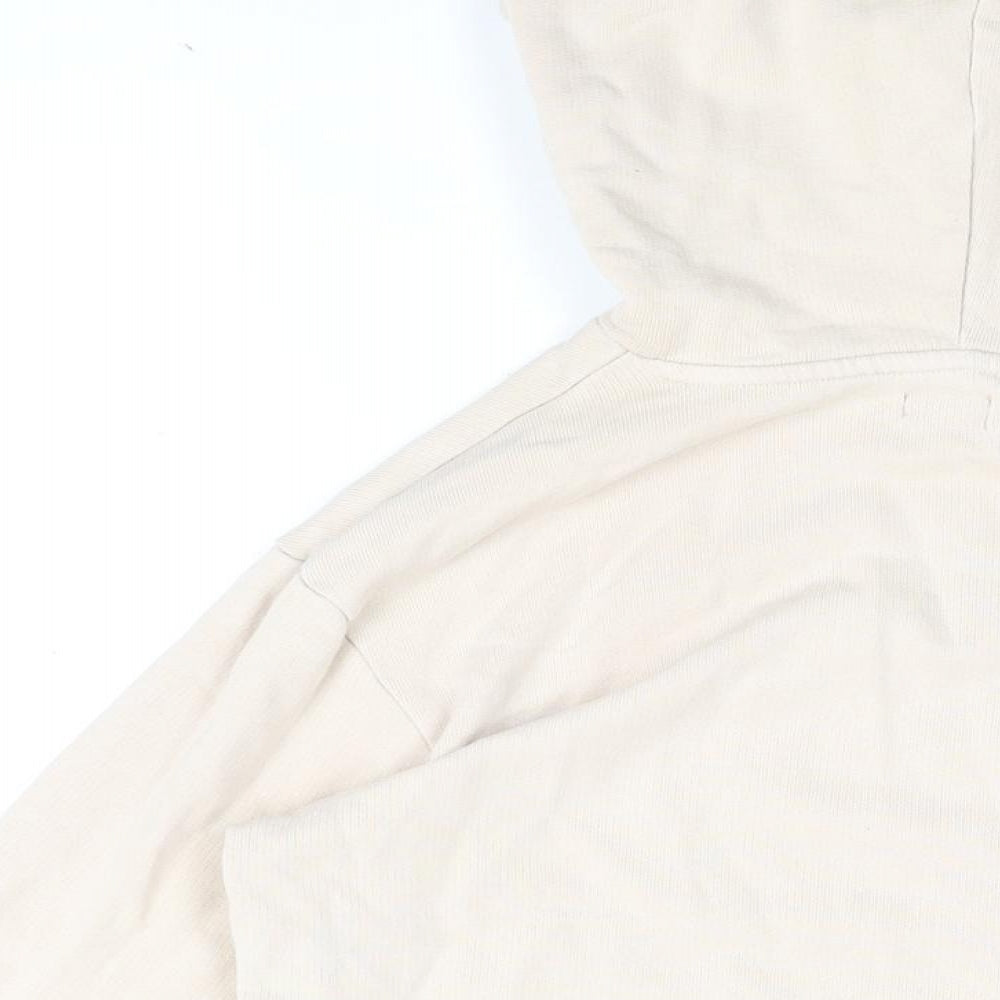 River Island Girls Pink Cotton Pullover Hoodie Size 9-10 Years Pullover