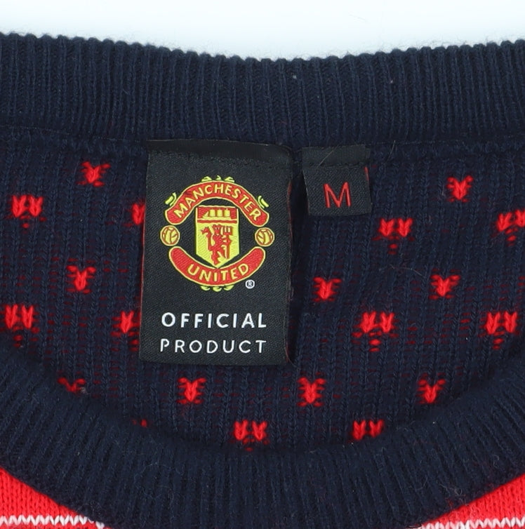 Manchester United Men's Red Christmas Jumper, Size M