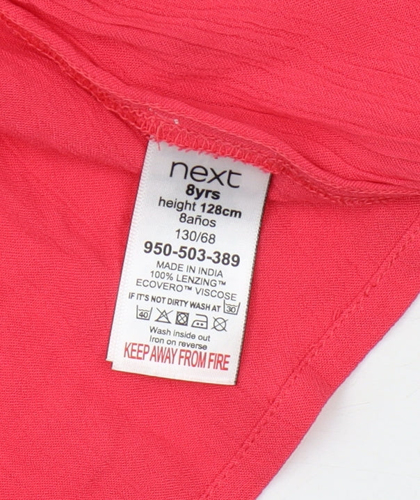 Next Girls Red Swing Dress, 8 Years, Sleeveless, Summer