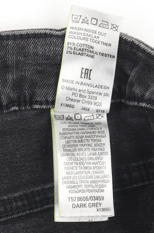Marks & Spencer Women's Grey Skinny Jeans, Size 8