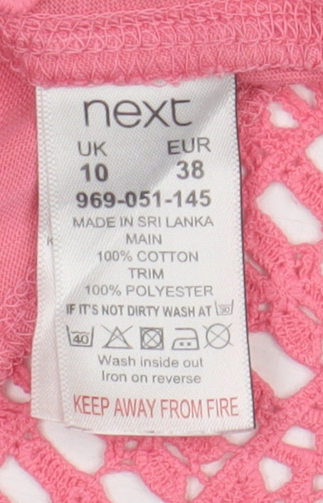 Next Women's Pink Basic T-Shirt - Size 10