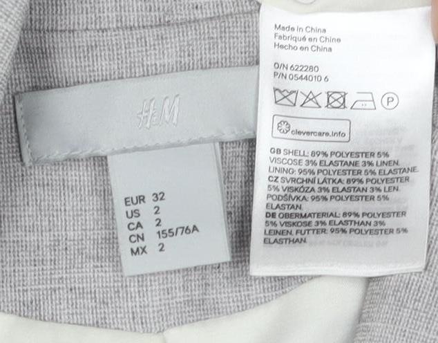 H&M Women's Grey Blazer, Size 4, Classic Business Style