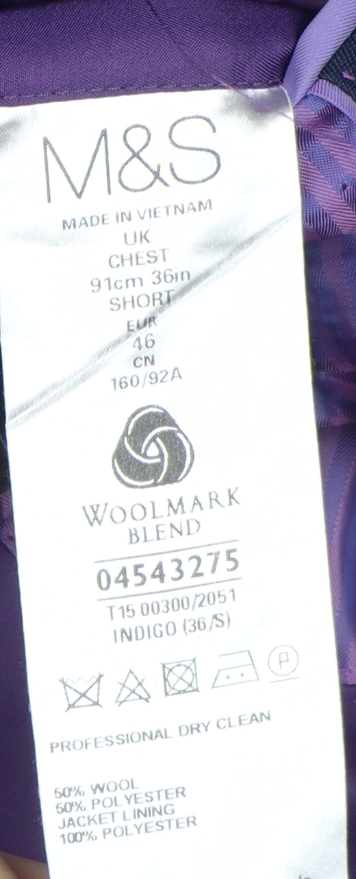 Marks and Spencer Men's Indigo Blazer 36S