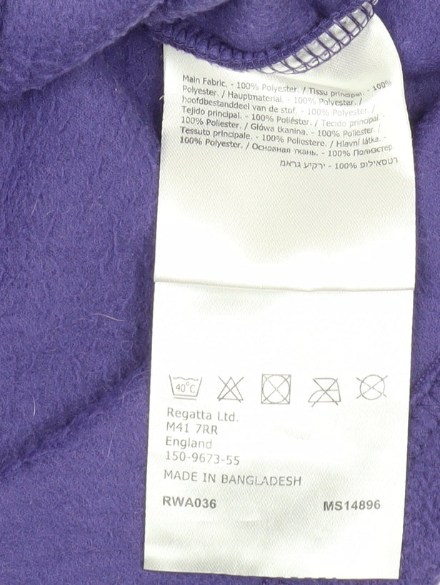 Regatta Women's Purple Fleece Full Zip Sweatshirt Size 16