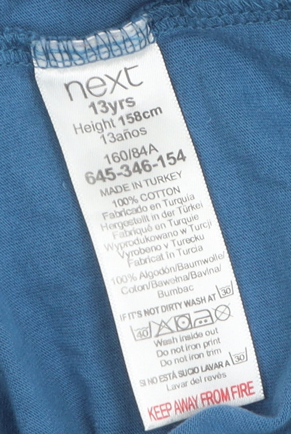 Next Girls Blue Reversible Sequin T-Shirt 13 Years