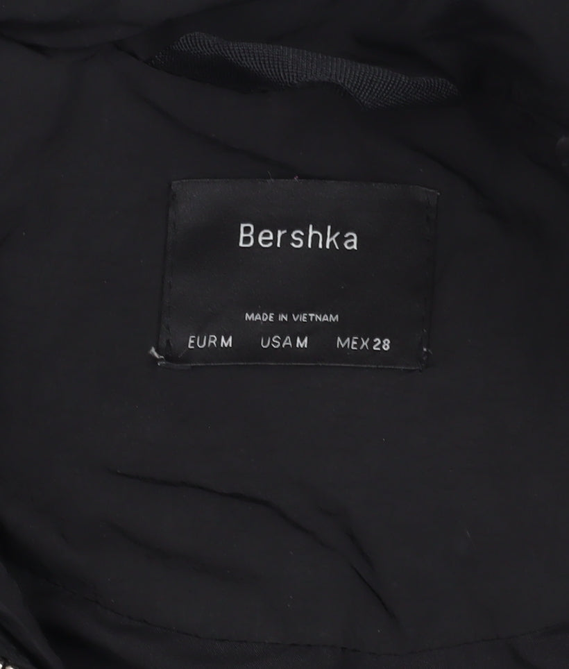 Bershka Women's Black Puffer Jacket, M, Winter Casual