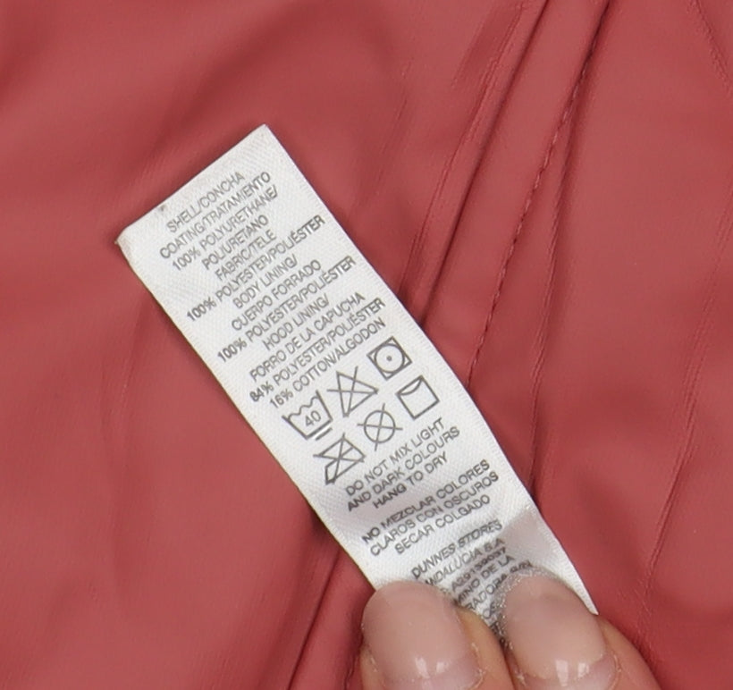 Dunnes Stores Women's Red Waterproof Rain Coat Size 12