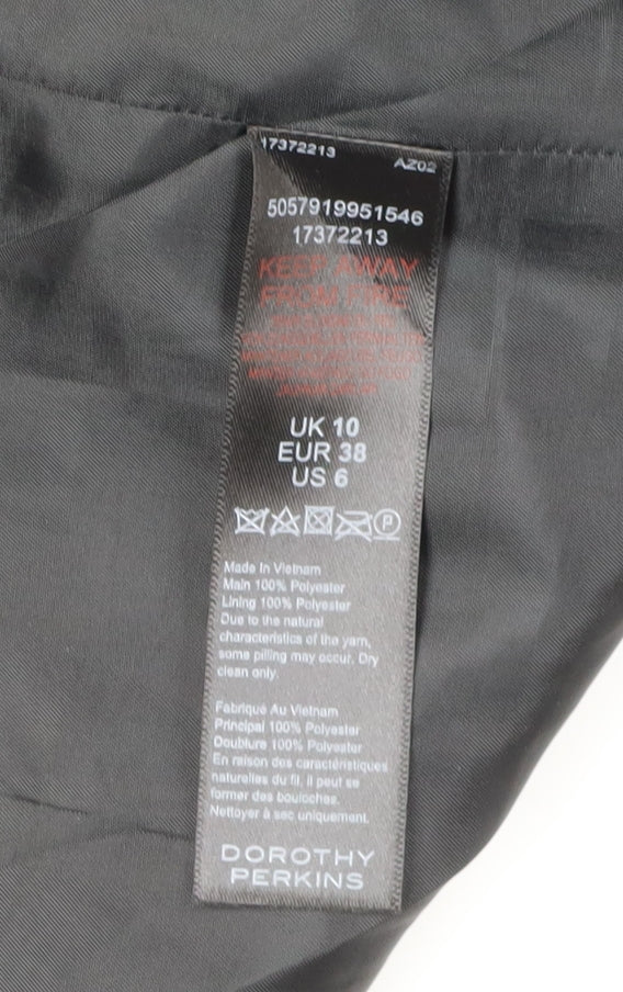 Dorothy Perkins Women's Black Maternity Coat Size 10