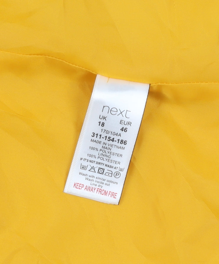 Next Women's Yellow Single-Breasted Blazer Size 18