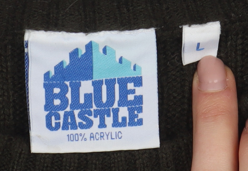Blue Castle Men's Green Pullover Jumper - L