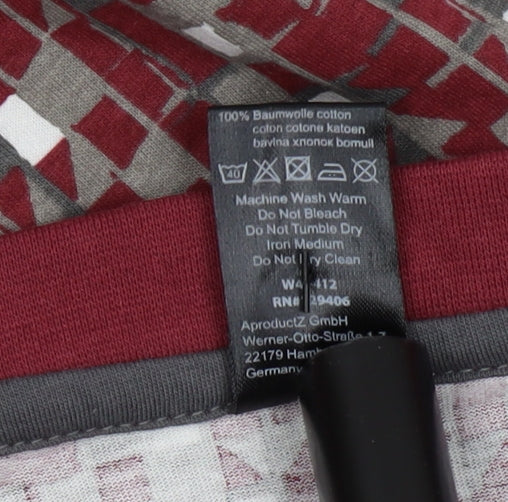 Wäschepur Men's Red Geometric Sweatshirt 48