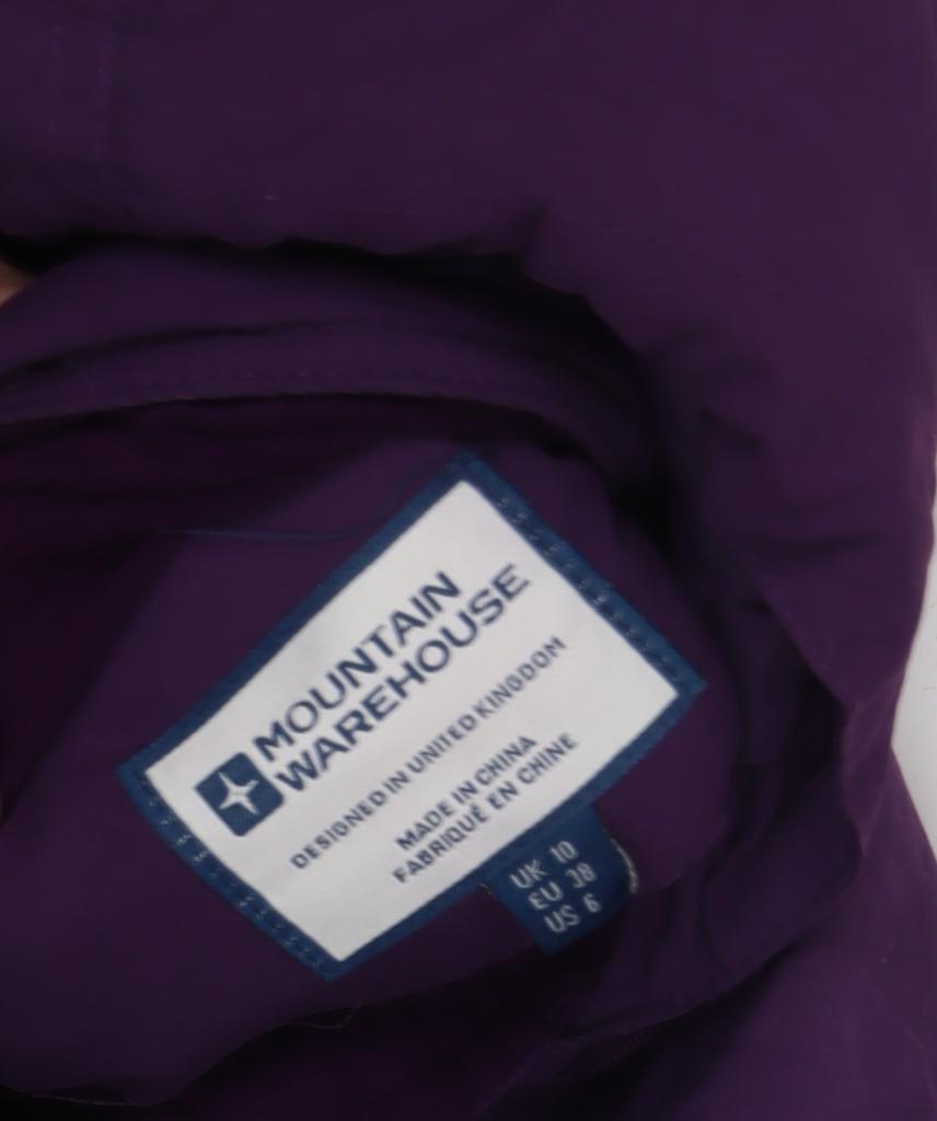 Mountain Warehouse Women Purple Hooded Jacket Size 10