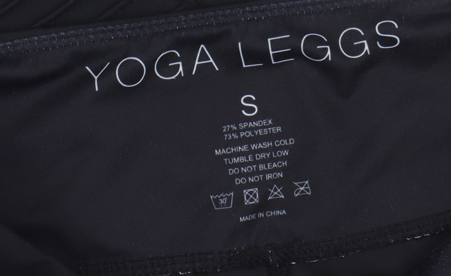 Yoga Leggs Women's Black Stretch Leggings, Size S