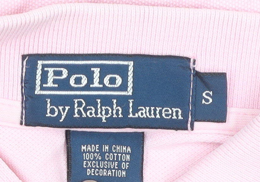 Ralph Lauren Men's Pink Polo Shirt, Size S