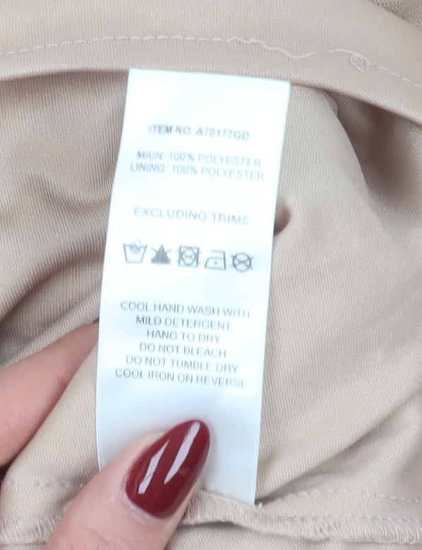 Pink Boutique Bodycon Dress, Women, Beige, Size 10