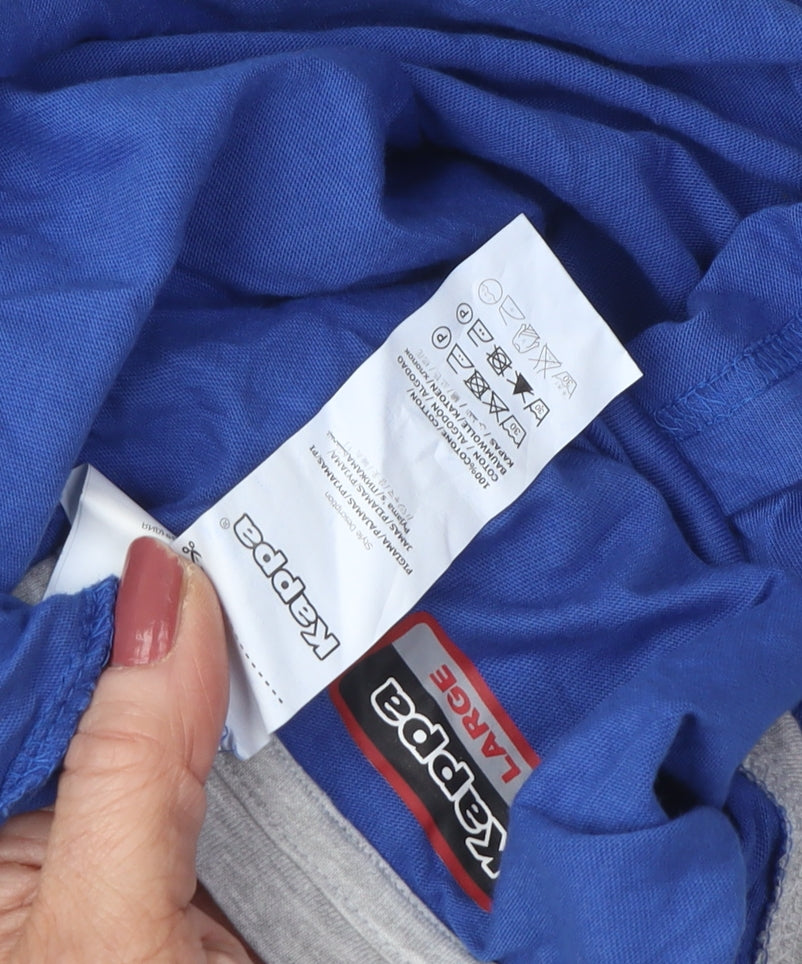 Kappa Men's Blue Grey Large Pyjama Top