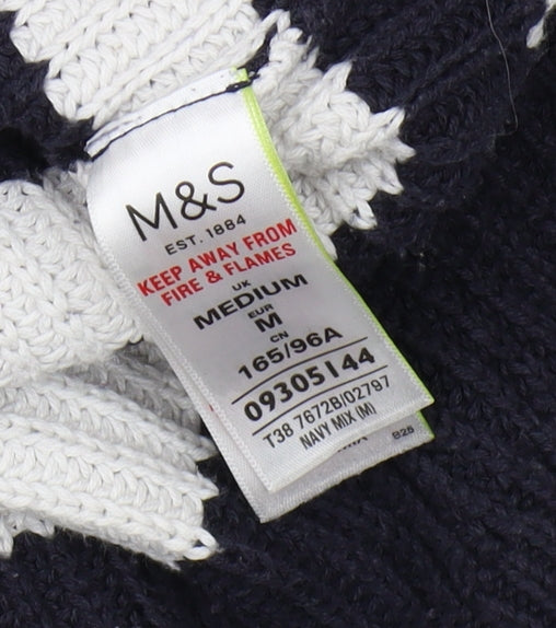 Marks and Spencer Women's Striped Boat Neck Jumper - Medium