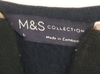 Marks and Spencer Women's Black Wool Jacket L Casual