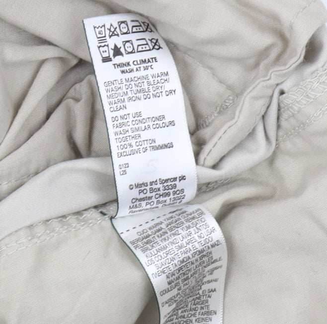Marks and Spencer Beige Cargo Shorts 32 Regular Fit
