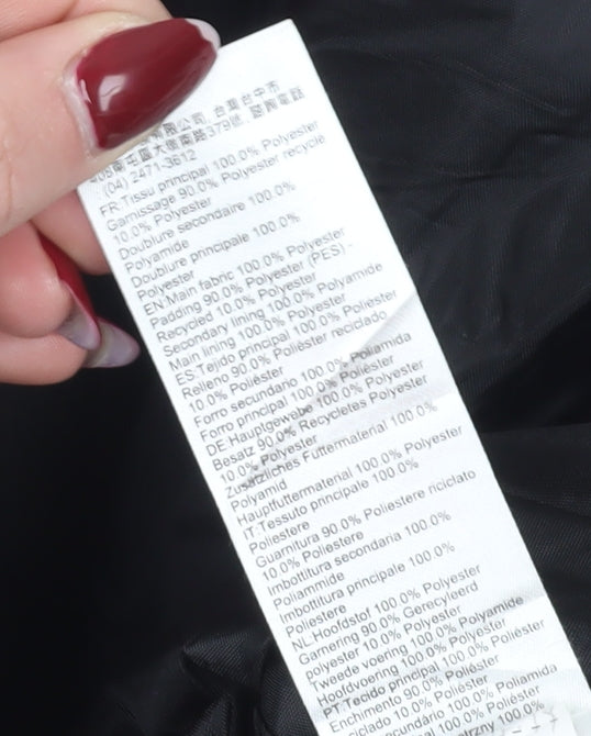 Wed'ze Girls Black White Ski Jacket 12 Years Waterproof