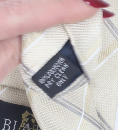 Blakes London Beige Check Silk Men's Tie