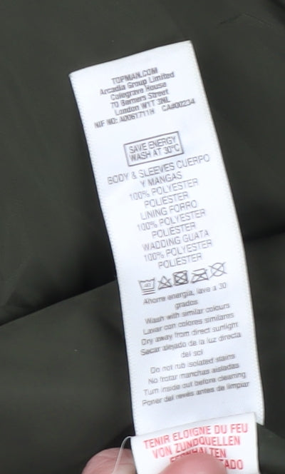 Topman Green Bomber Jacket Men’s Size M, Casual