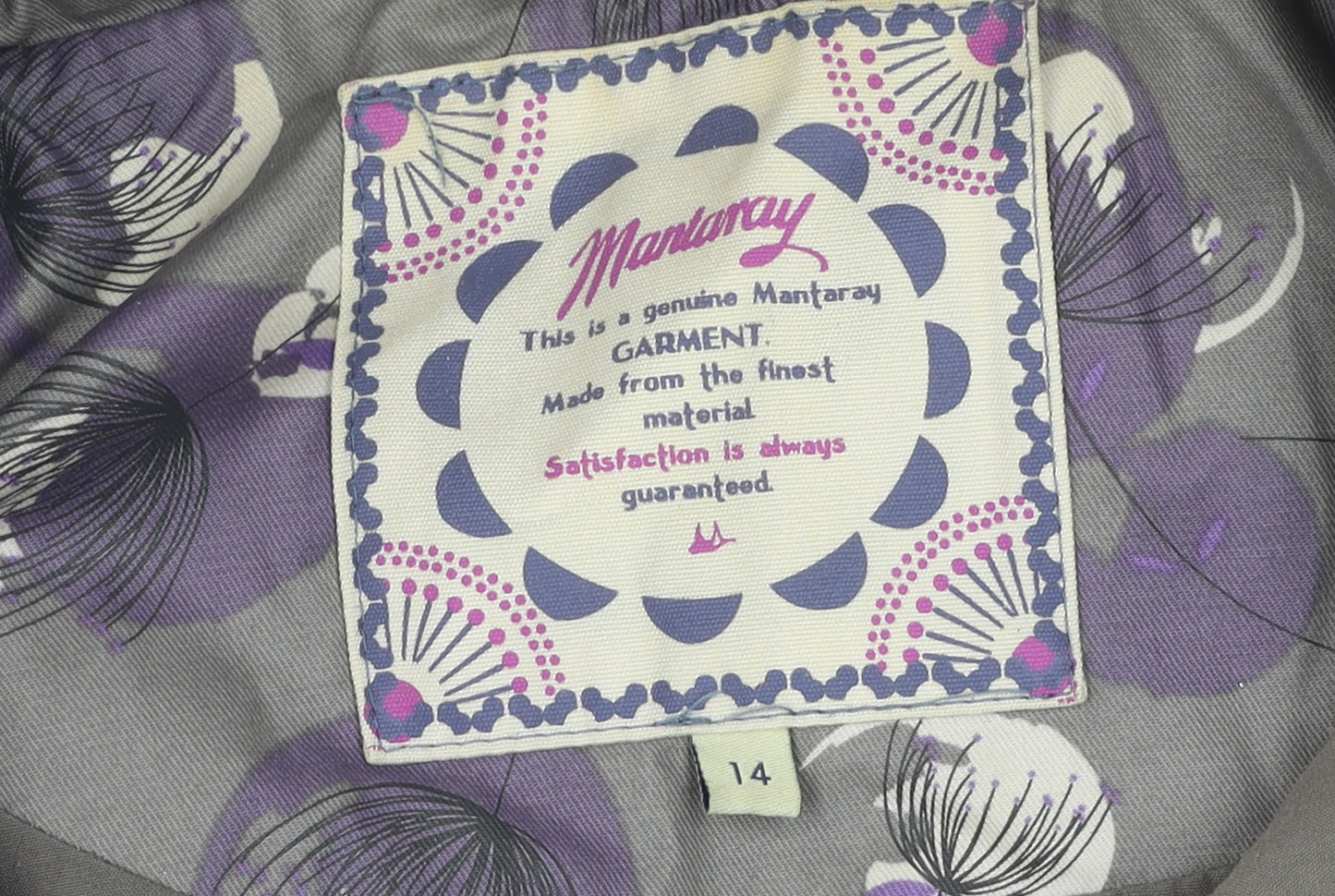 Mantaray Women's Multicoloured Floral Coat Size 14