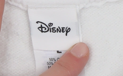 Disney Boys White Large Christmas Pullover Sweatshirt