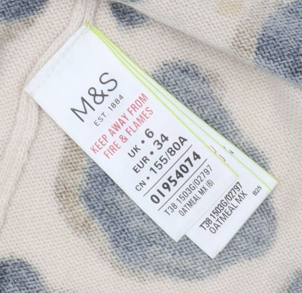 Marks and Spencer Women's Animal Print Knit Dress Size 6