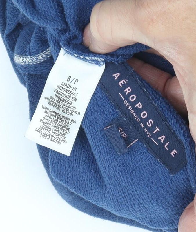 Aeropostale Blue Pullover Hoodie S Unisex Adults