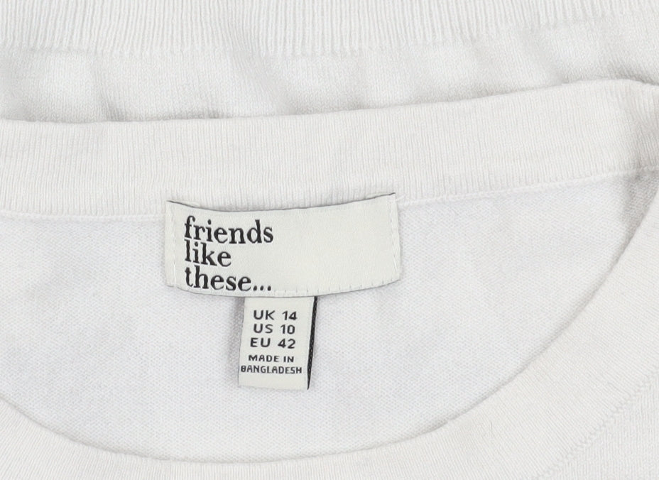 Friends Like These Women's Navy Stripe Jumper UK 14