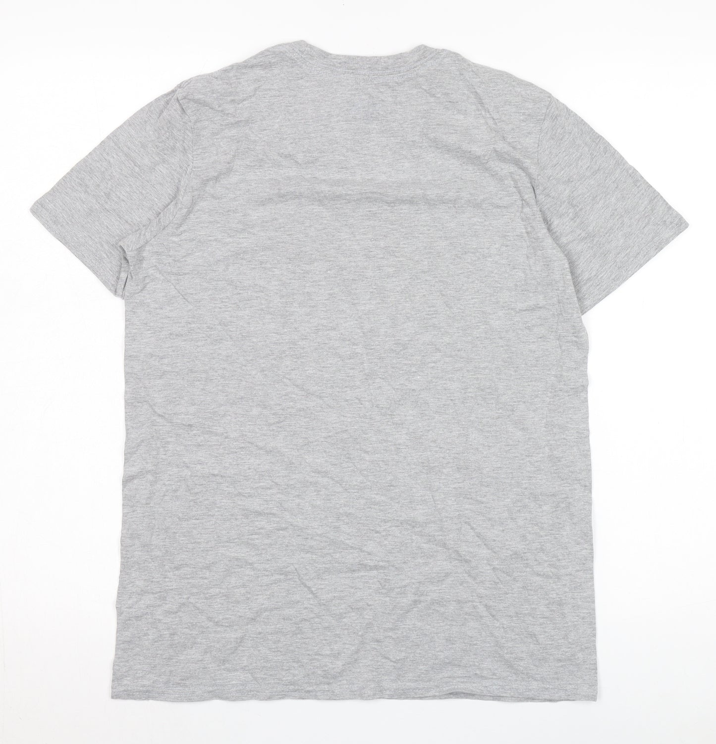 LUFC Men's Grey Sports T-Shirt M - Graphic Print
