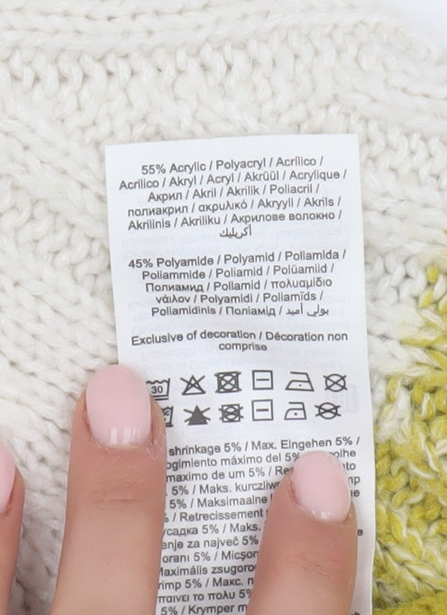 VILA Women's Multicolour Cable Knit Jumper, Size L