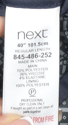 Next Men's Black Blazer Regular Fit Size 40