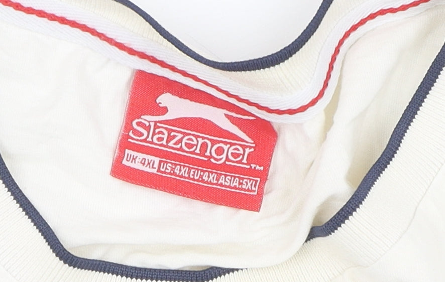 Slazenger Men's White 4XL T-Shirt with Logo