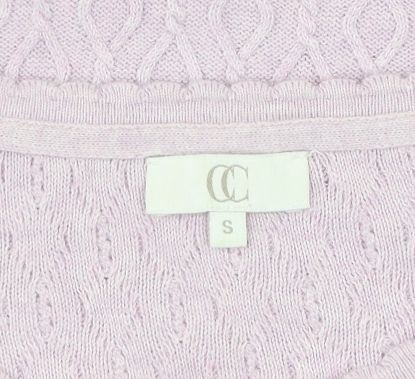 CC Women's Ivory Pullover Jumper Size S Cable-Knit