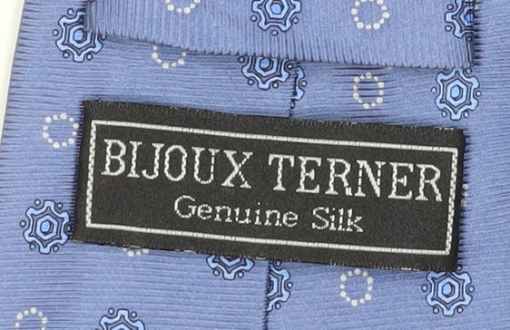 Bijoux Terner Men's Blue Geometric Silk Tie