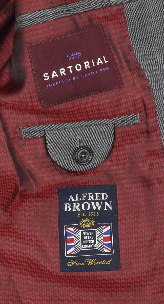 Marks and Spencer Men's Grey Blazer Size 40S