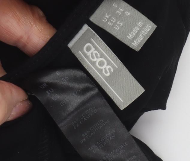 ASOS Women's Black Basic T-Shirt Size 8