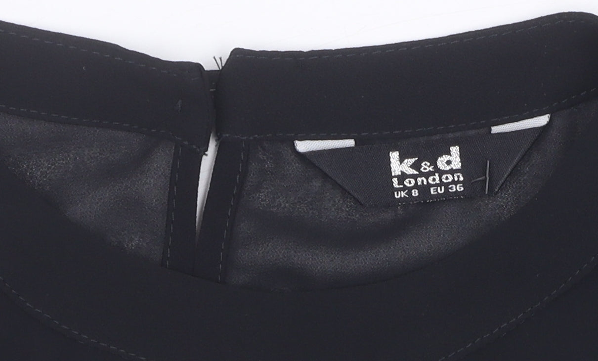 k&d London Women's Black Sleeveless Top Size 8